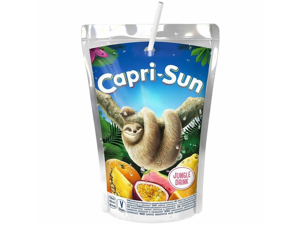 Capri Sun Jungle Drink Juice Guava, Pineapple, Passion fruit, Orange and Lemon