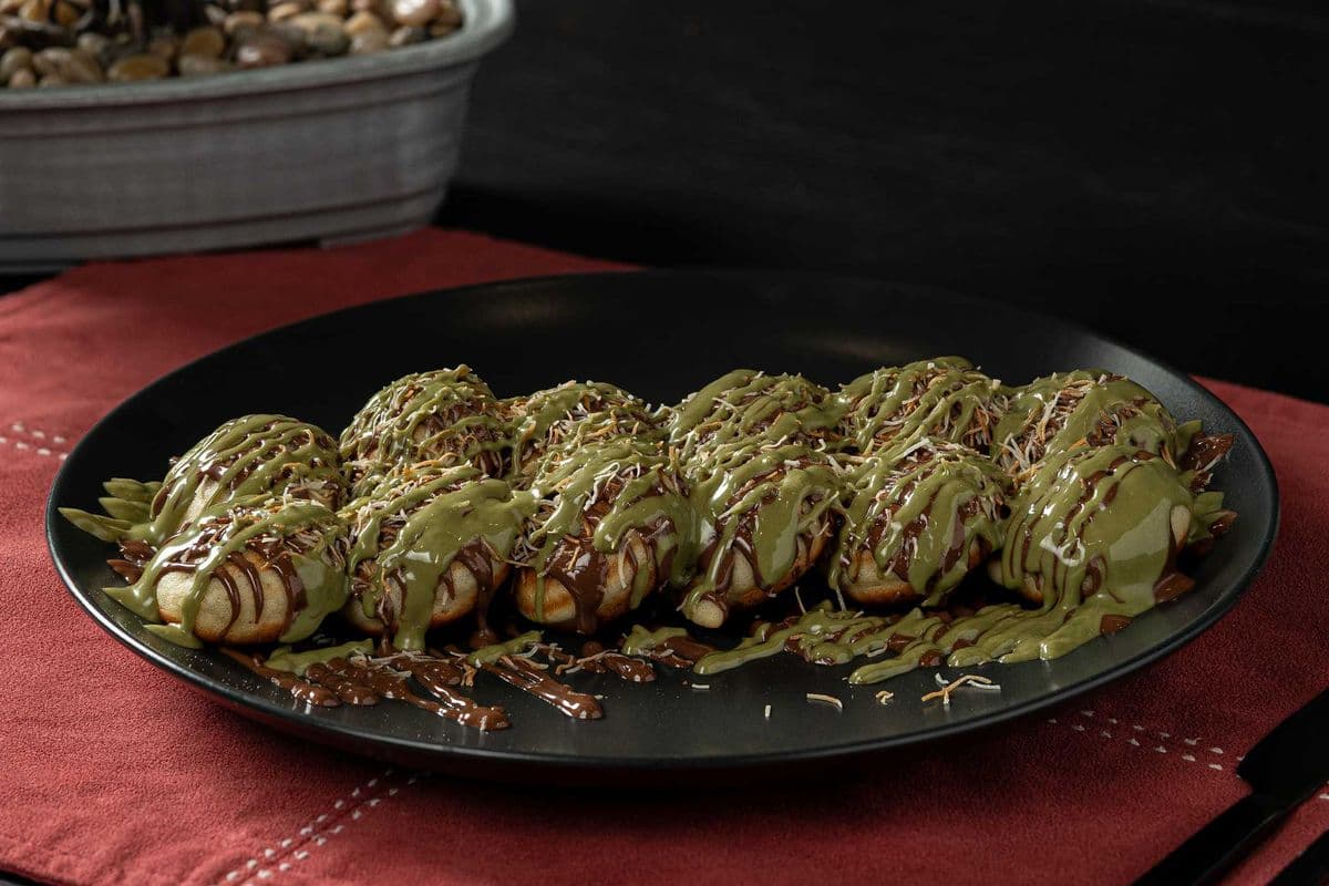 Dubai Chocolate Mini Pancakes