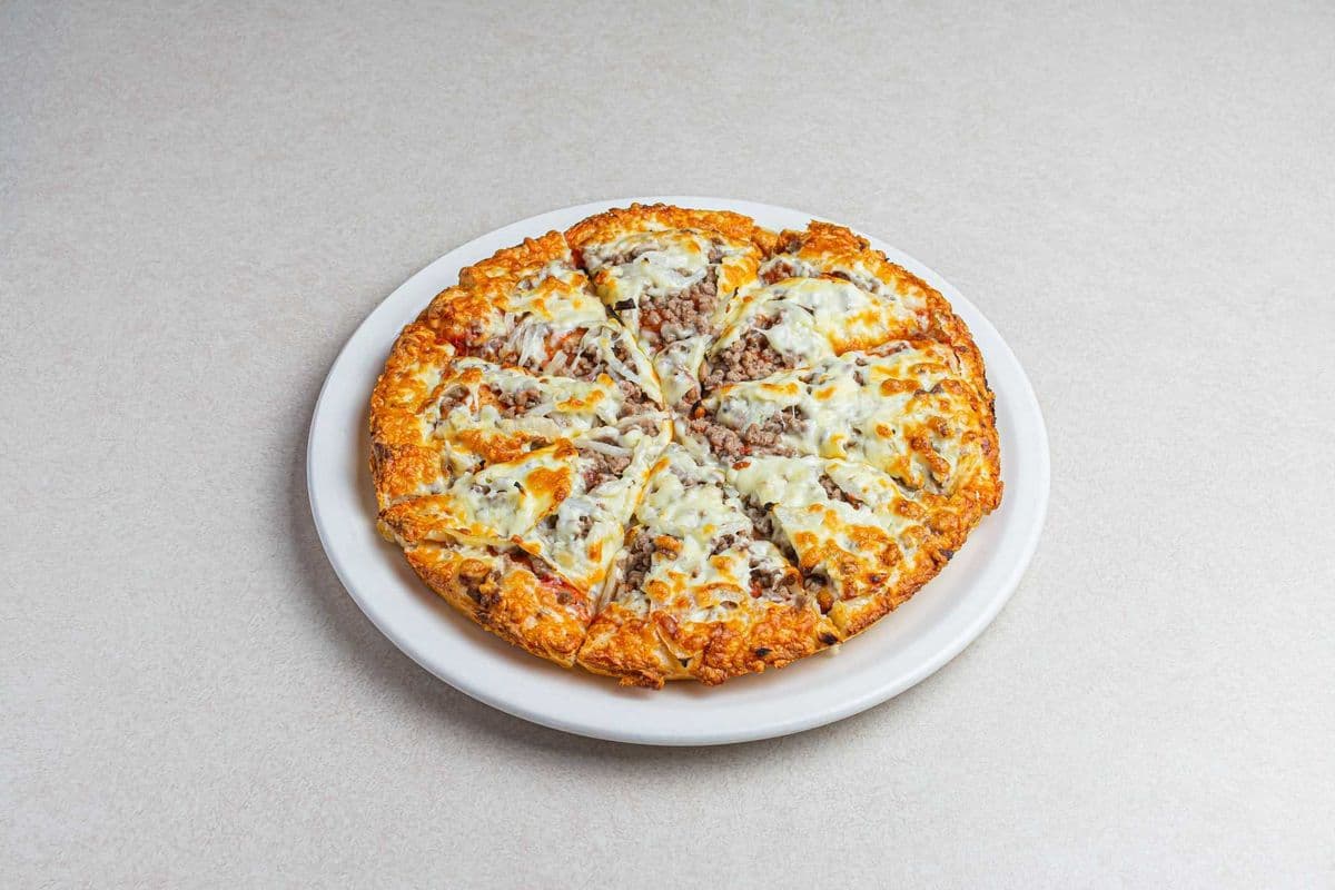 #7 12" Large Lean Ground Beef and Onion Classic Pizza