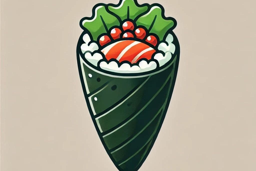 55H. Salmon Cheese Hand Roll (1pc)
