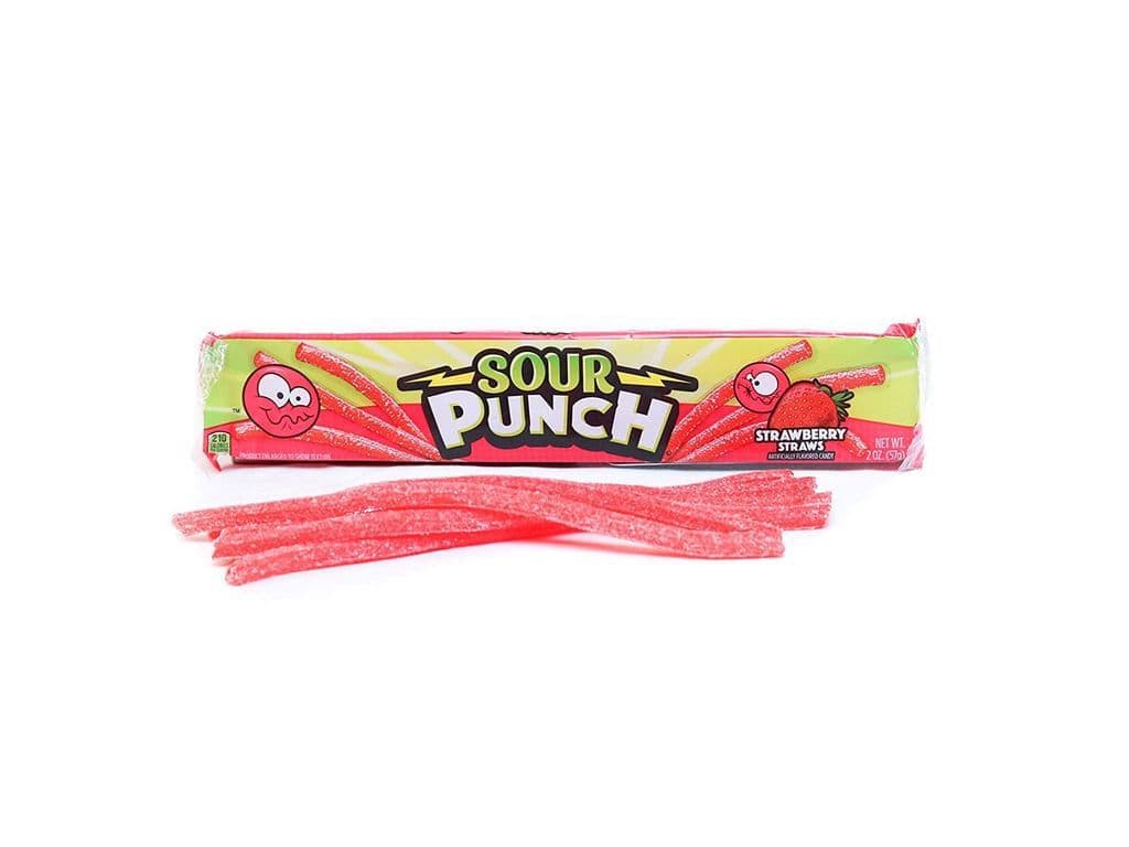 Sour Punch Straws Strawberry Candy