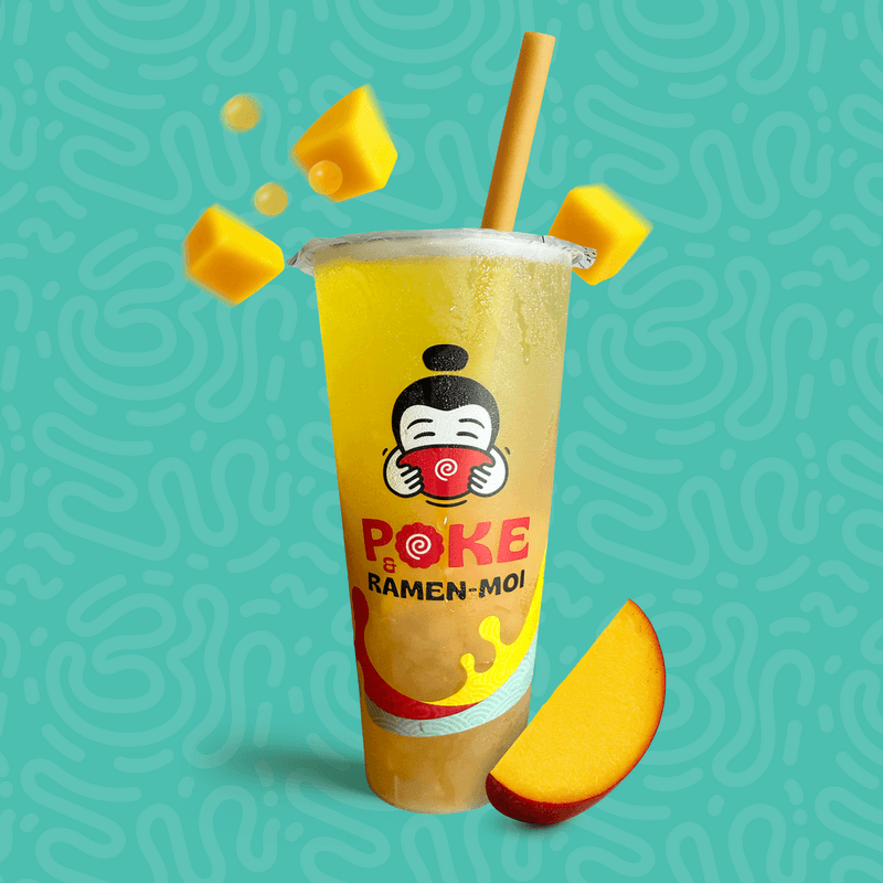 Mango bubble tea