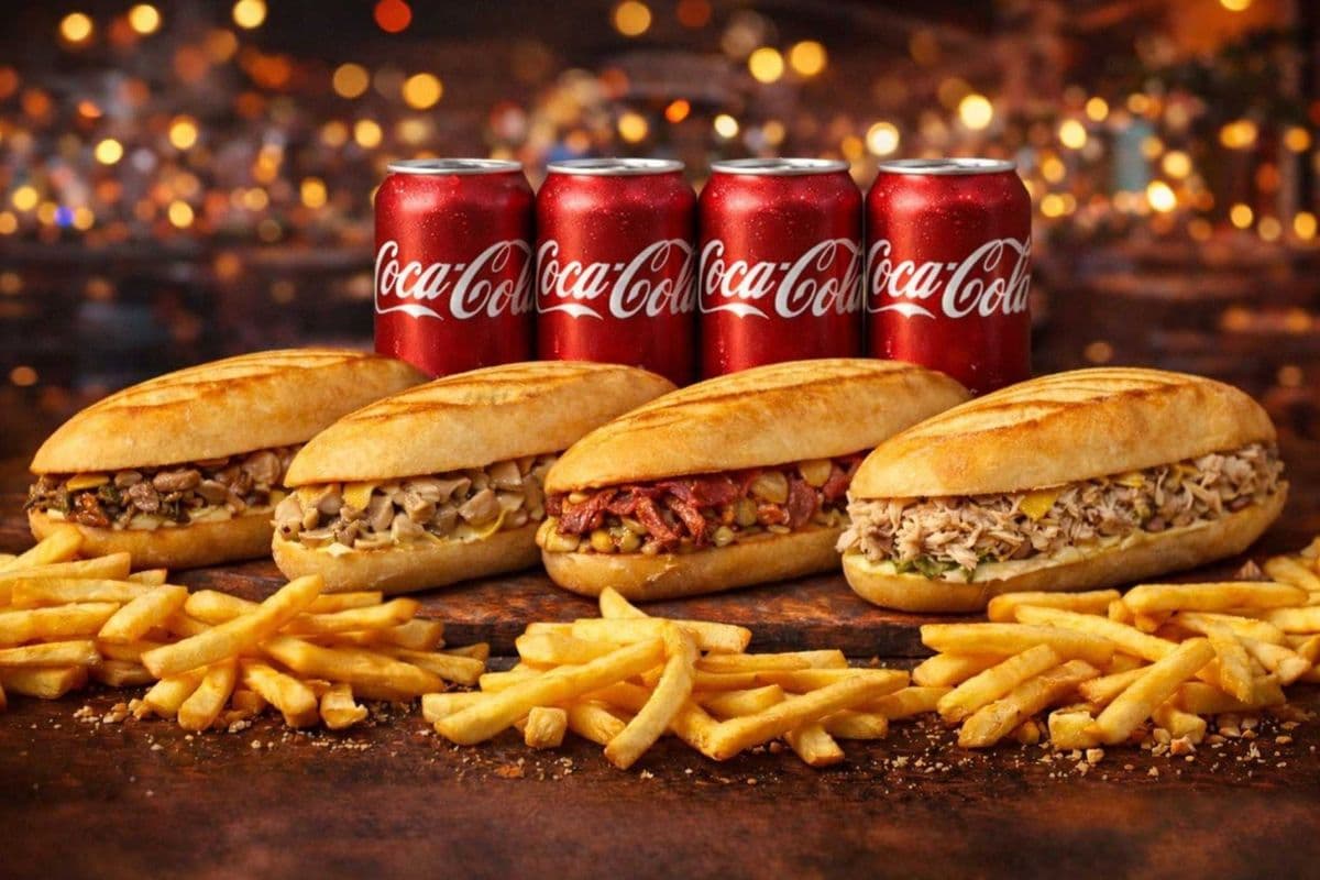 Family Baguette Pack ( Repas pour 4 )/Family Pack ( Repas pour 4 Personnes / For 4 People )4 Sandwiches, 4 Fries, 4Soft drinks (4 personnes)