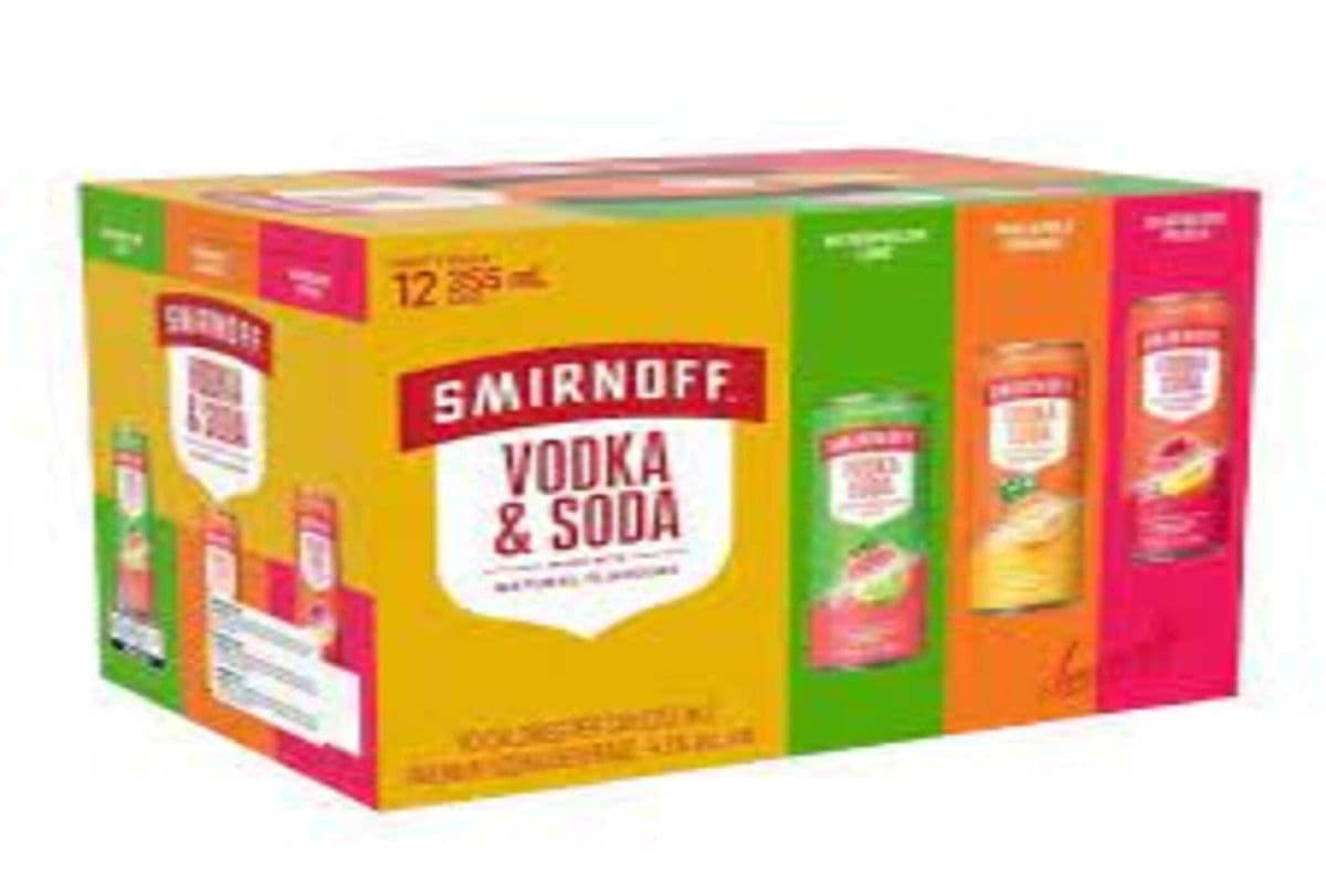 (NEW) SMIRNOFF VODKA & SODA PARTY PACK (12 x 355ML)