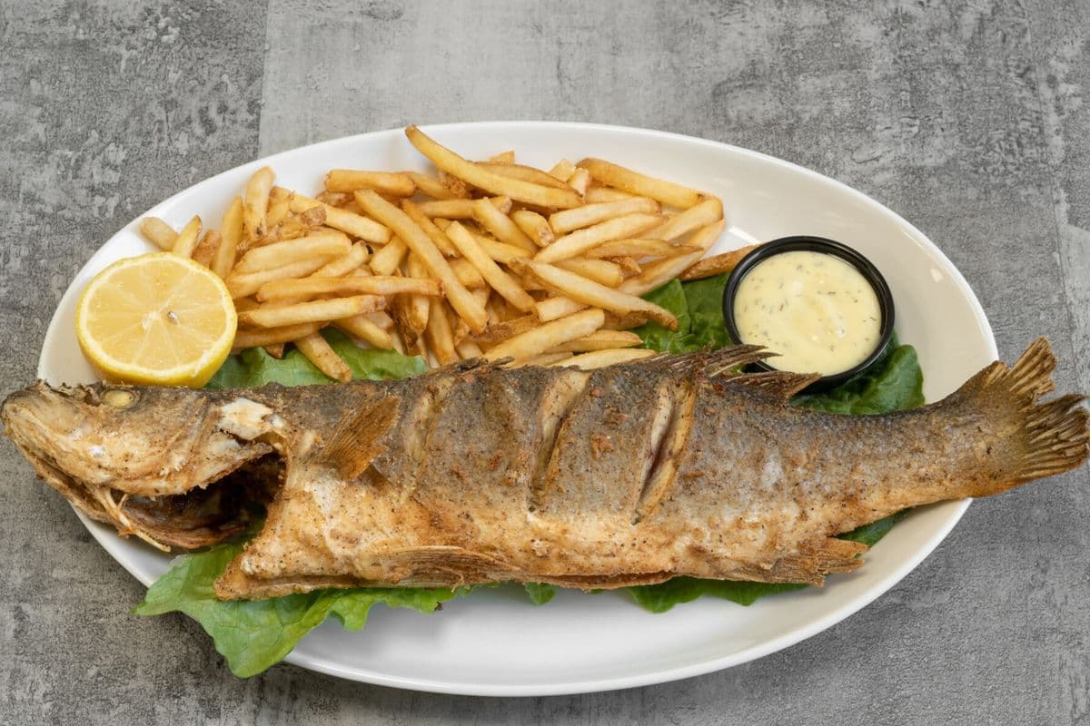 Fried Sea Bass Platter