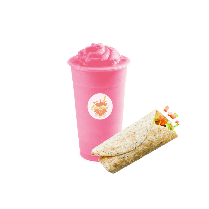 Chicken Wrap and Small Smoothie