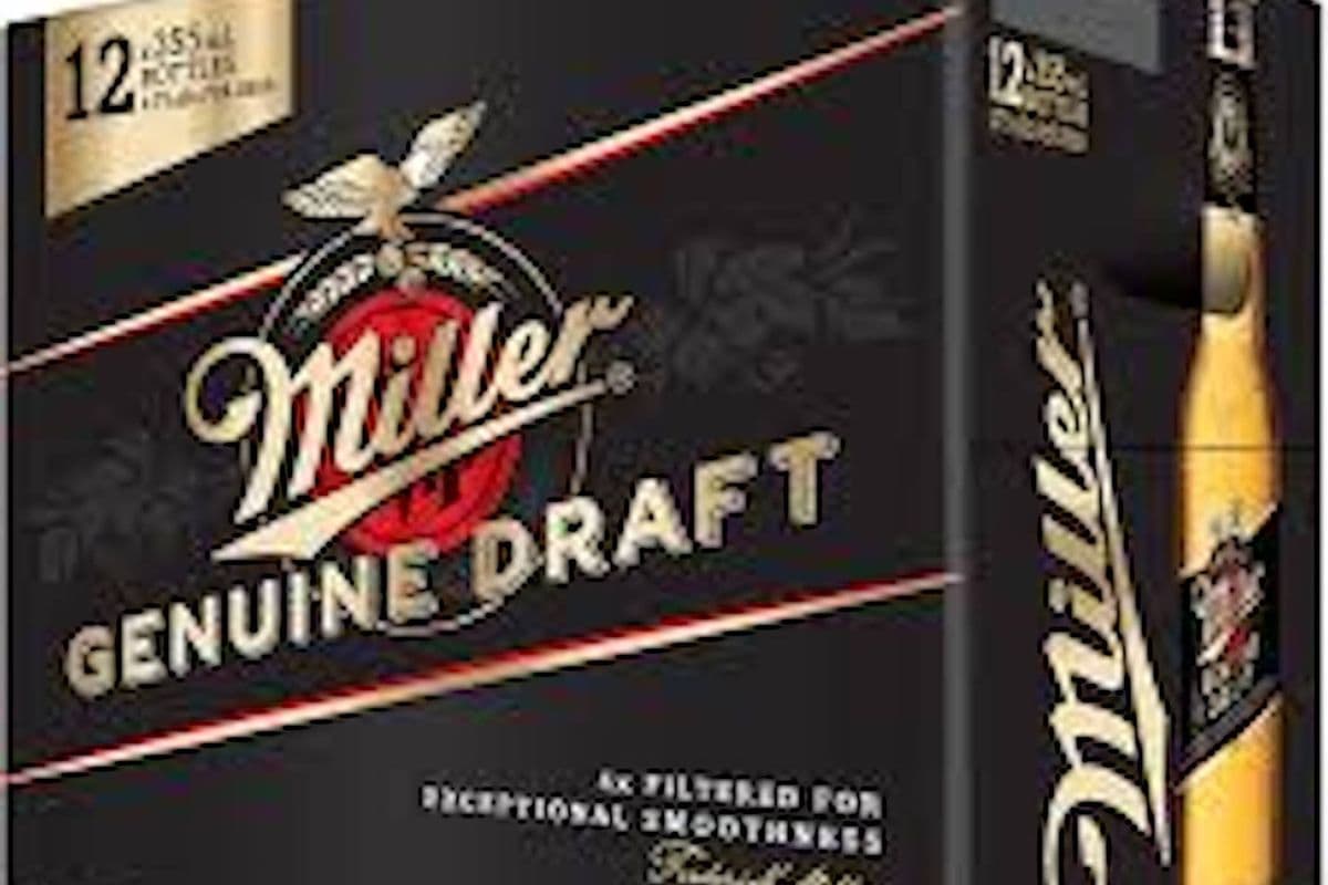 Miller Genuine Draft 12 BOTTLES (12 x 355 ml Bottles)