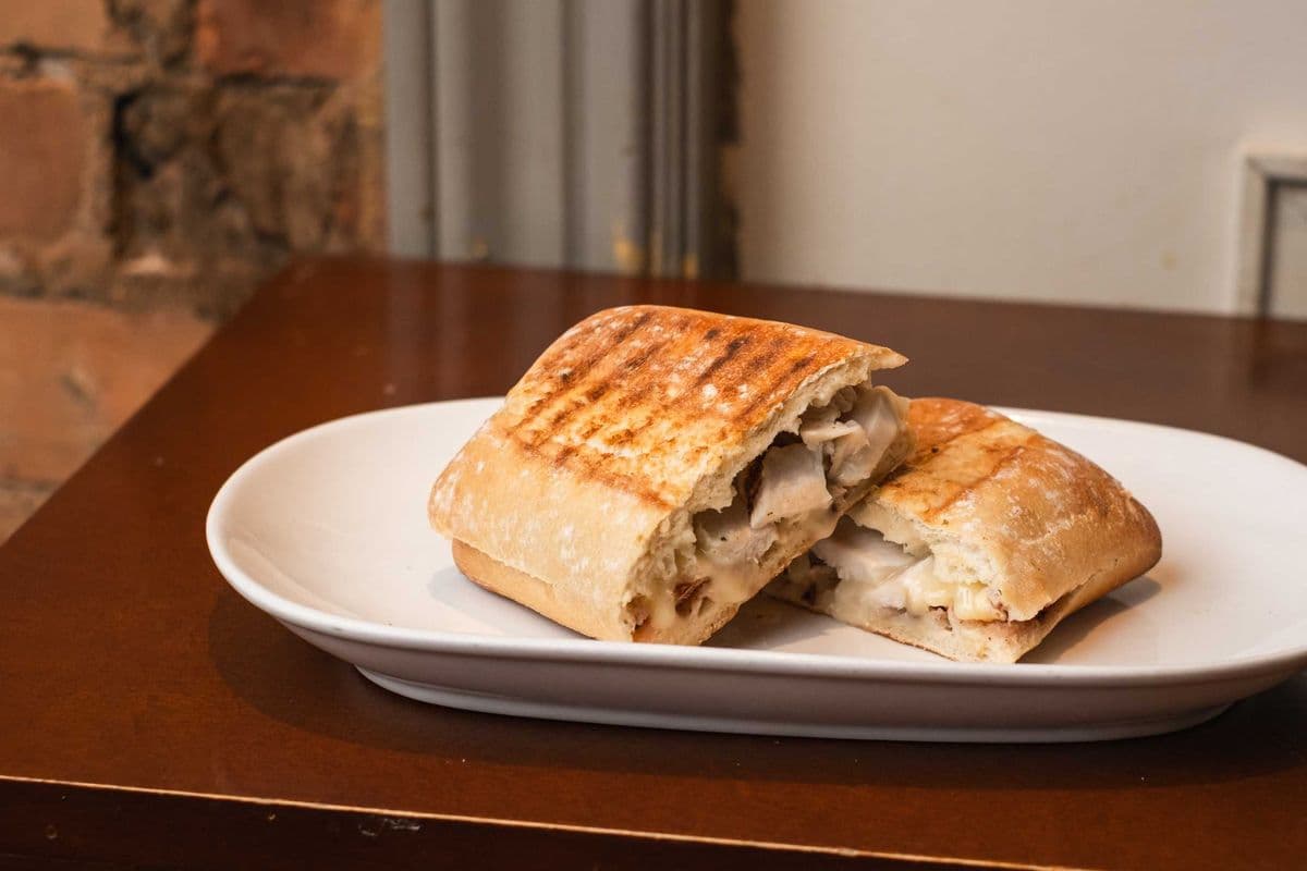 Grilled Chicken, Cranberry Salsa and Brie Panini