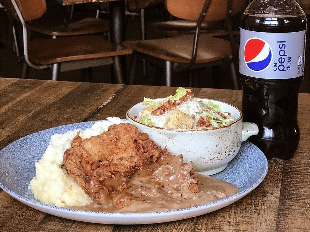 Chicken Fried Chicken and a Pop