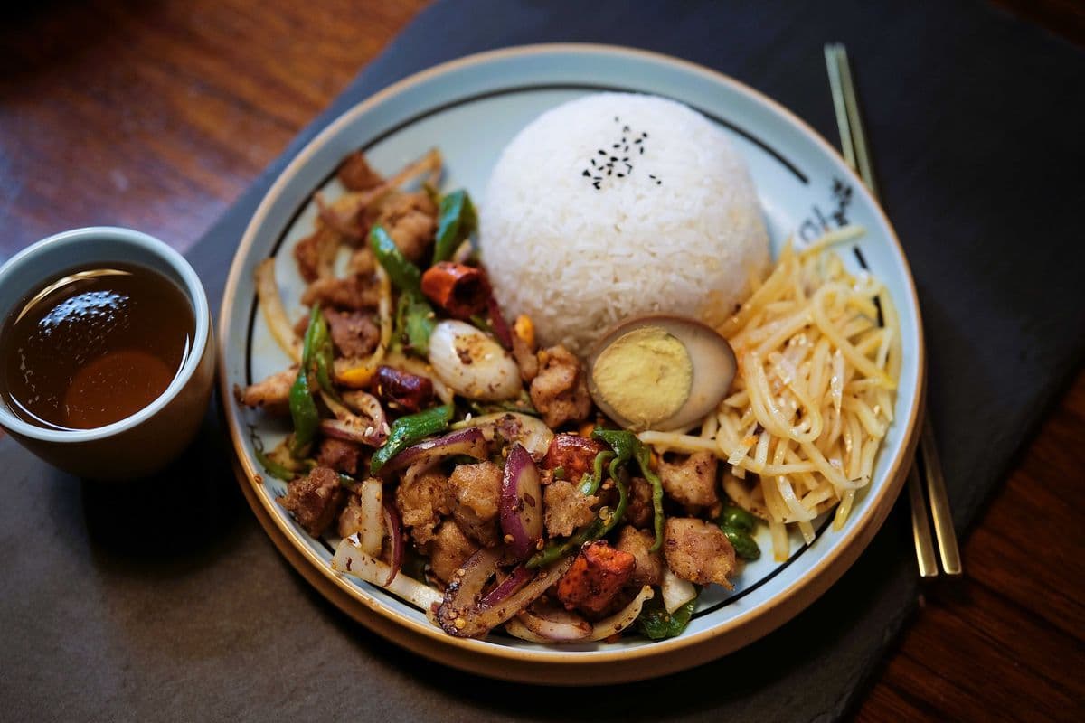 410. 辣子鸡丁 Diced Chicken with Spicy Chilies Bento Box