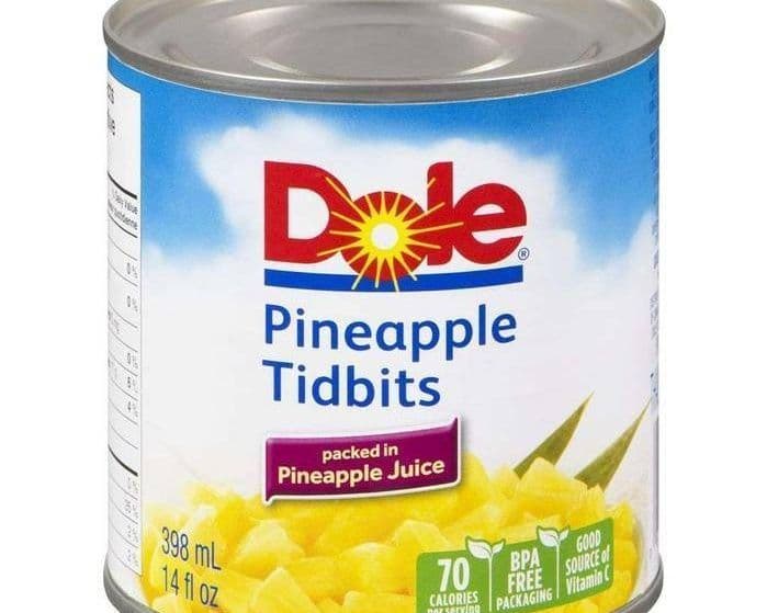 DOLE PINEAPPLE TIDBITS 398ML