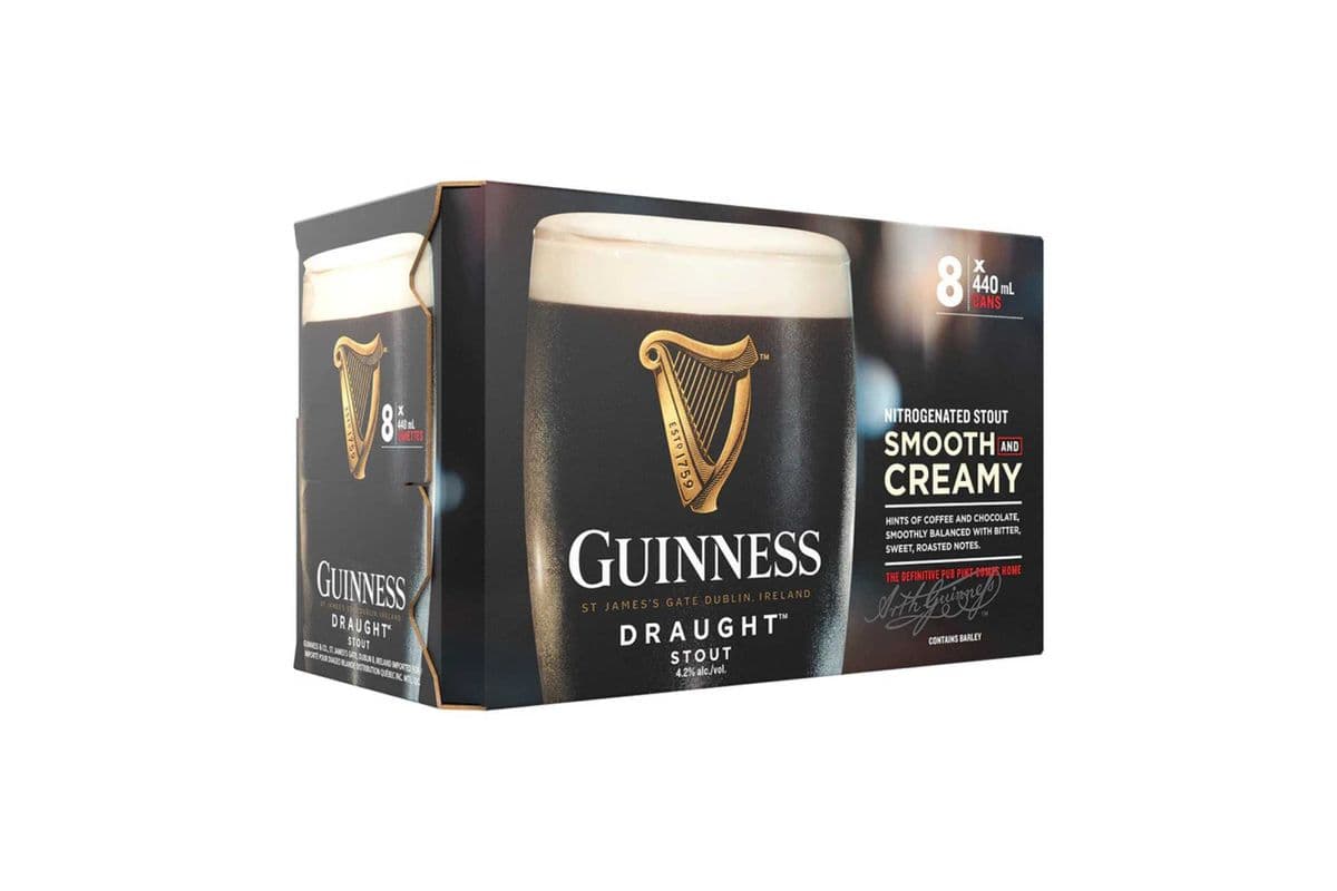 ★ Guinness Draught, Ireland (8 Cans) | SAVINGS EVERYDAY — THE DARK GENTLEMAN | (1 x 8x440ML)