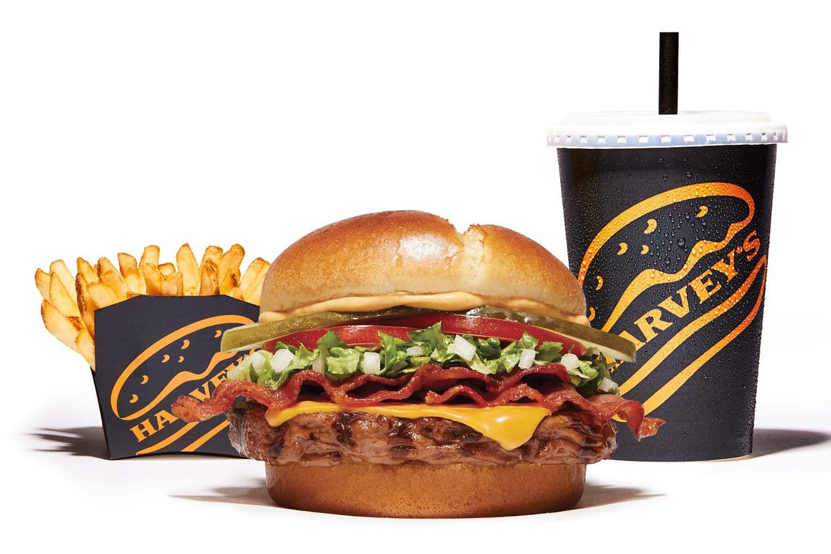 Angus Burger with Cheese & Bacon Combo