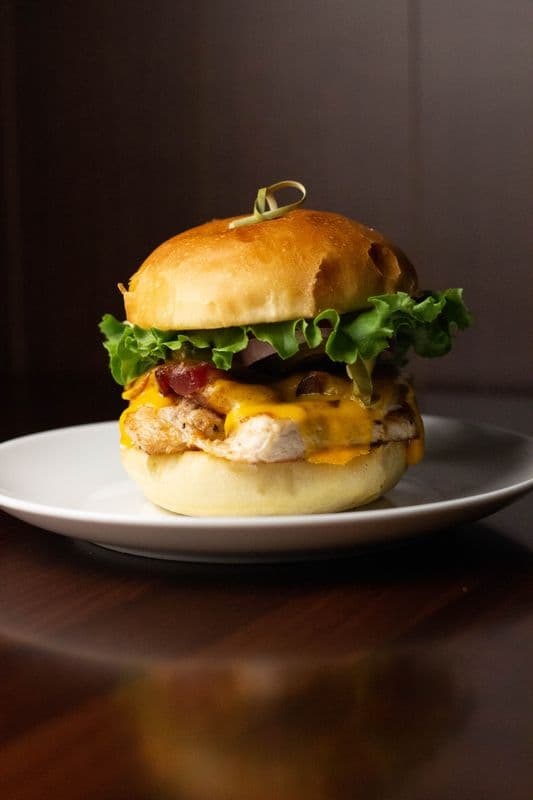 Chicken Bacon and Cheddar Burger