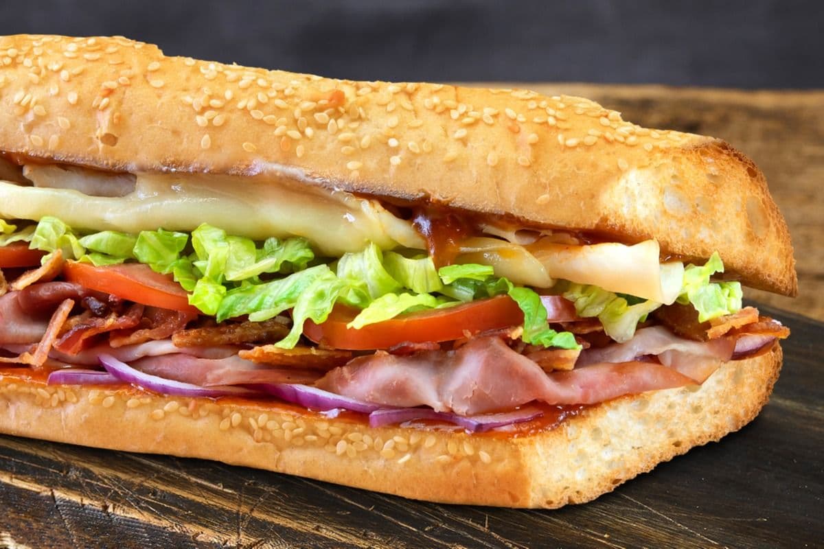 12" Large Honey Bacon Club Sub