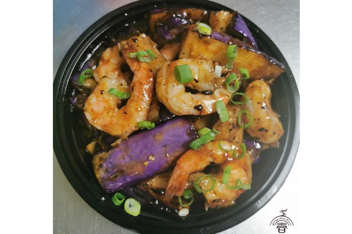 93. Shrimp with Eggplant in Black Bean Sauce