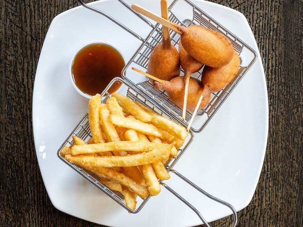 Kids Mini Corn Dogs.