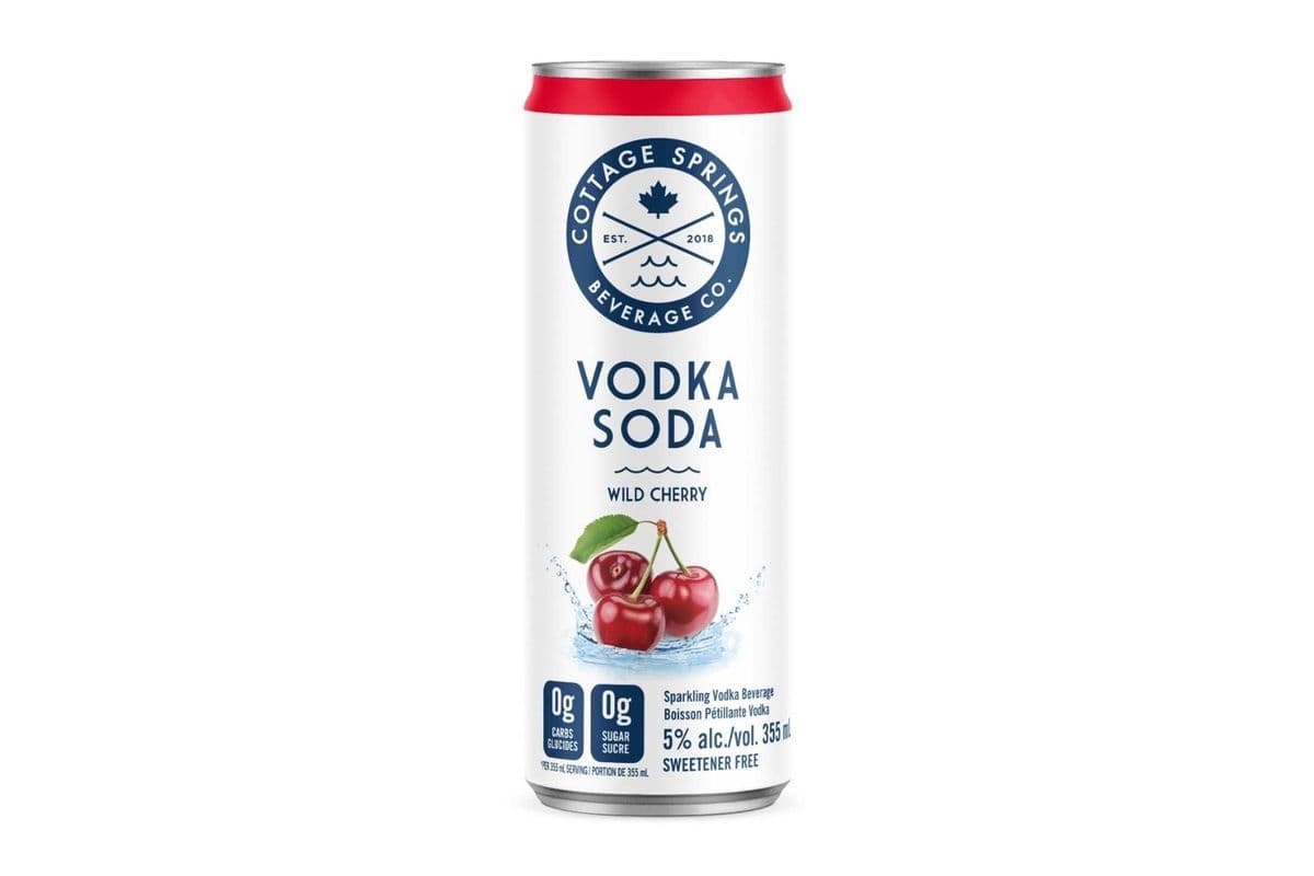 Cottage Springs Wild Cherry Vodka Soda 355ml (1 x 355ml)