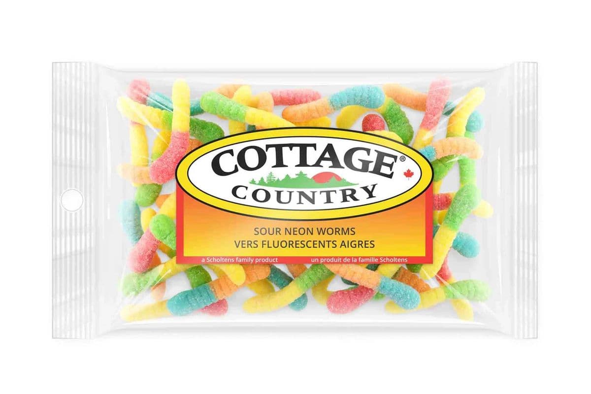 Cottage Country Sour Neon Worms 140g