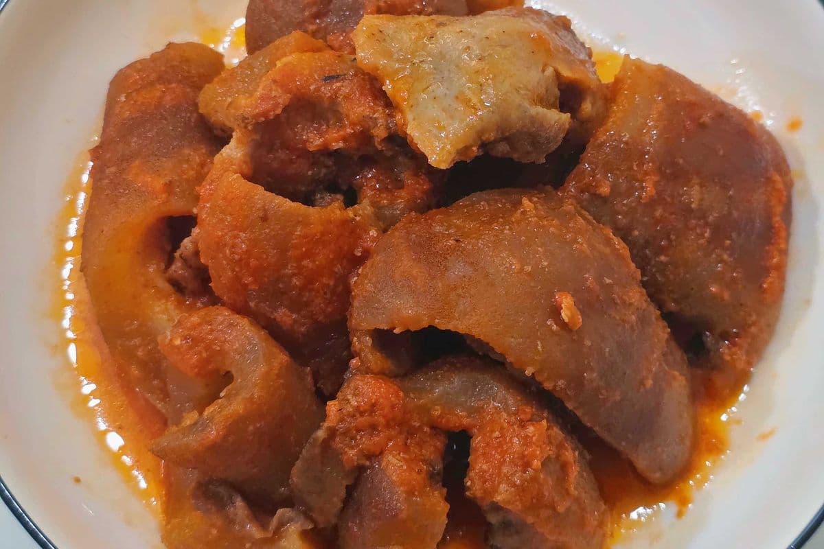 Fried Peppered Cow Skin (Ponmo)