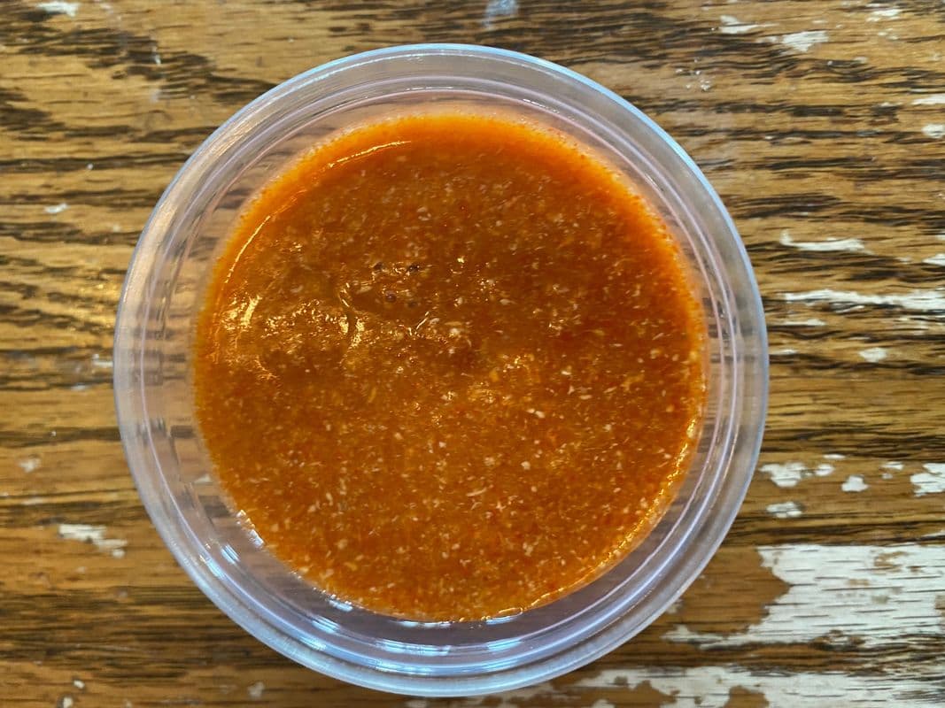 Sauce buffalo bleue piquante/Buffalo blue hot sauce
