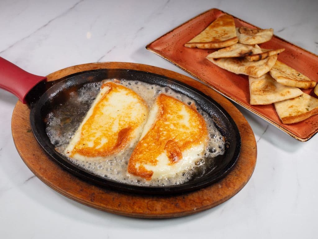 Flamed Saganaki Cheese