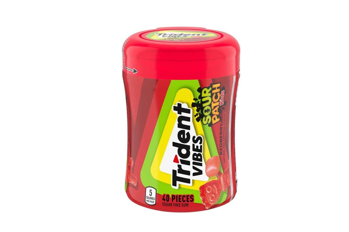 Trident Vibes Sour Patch Kids Redberry Btl 40pcs