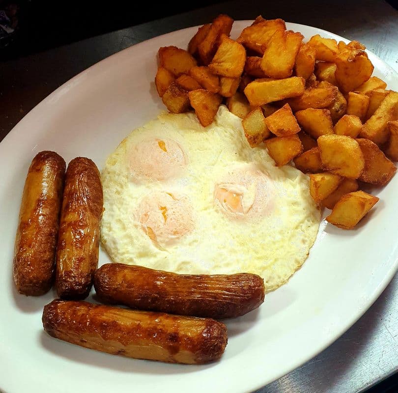 Sausage and Three Eggs