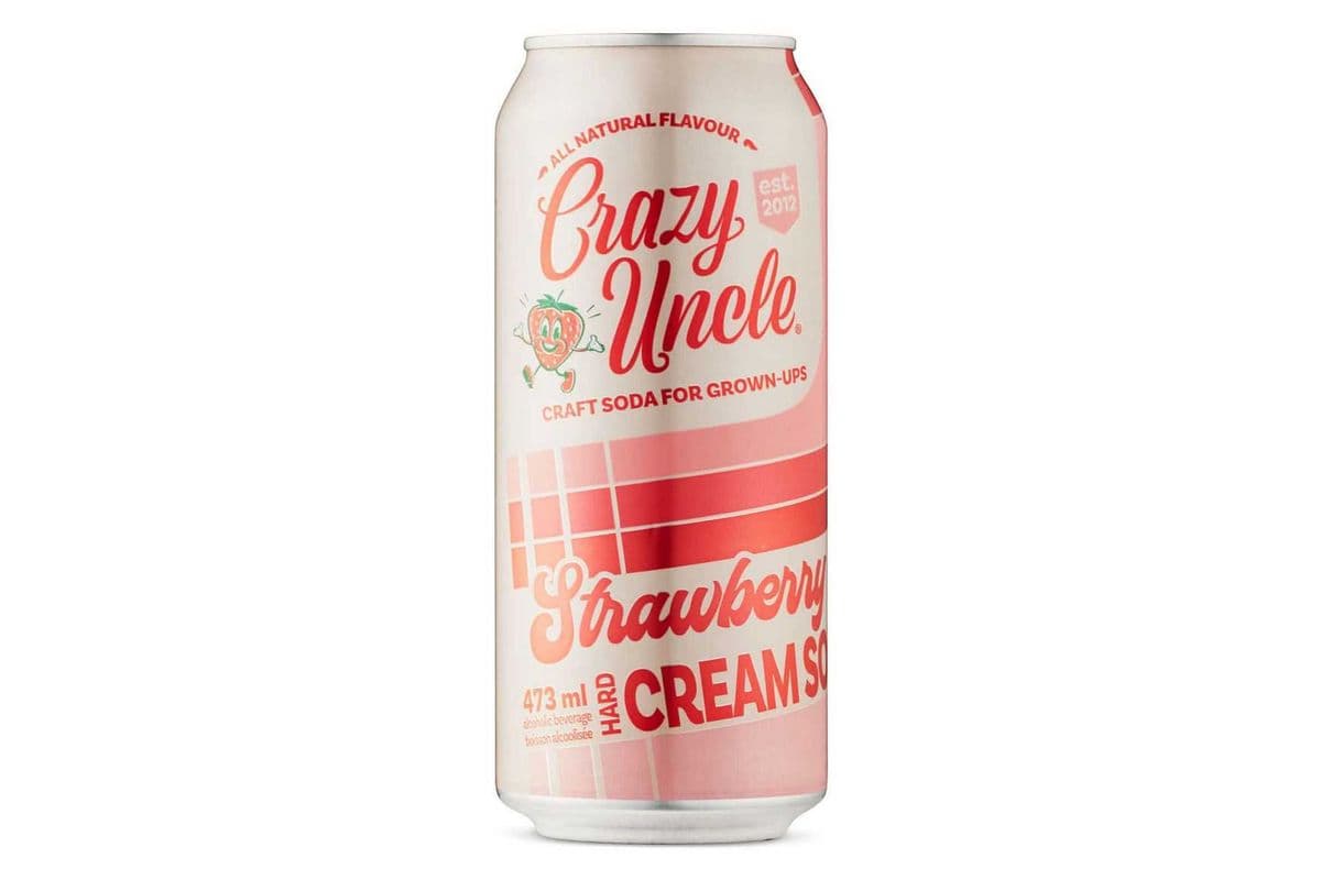 Crazy Uncle Strawberry Cream Soda 473ml (1 x 473ml)