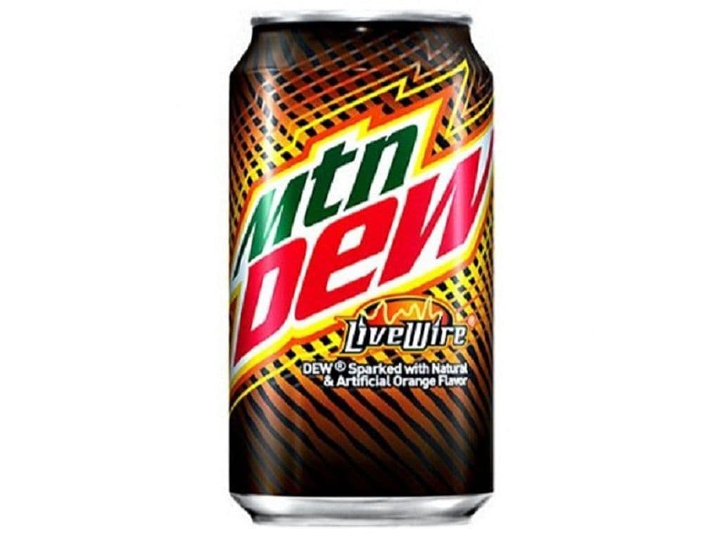 Mountain Dew Livewire Orange Soda Pop 355ml Beverage