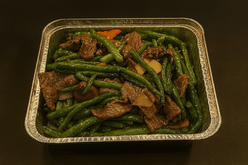 Platter Stir-Fried Green Bean Beef / 歡樂餐 四季豆炒牛肉