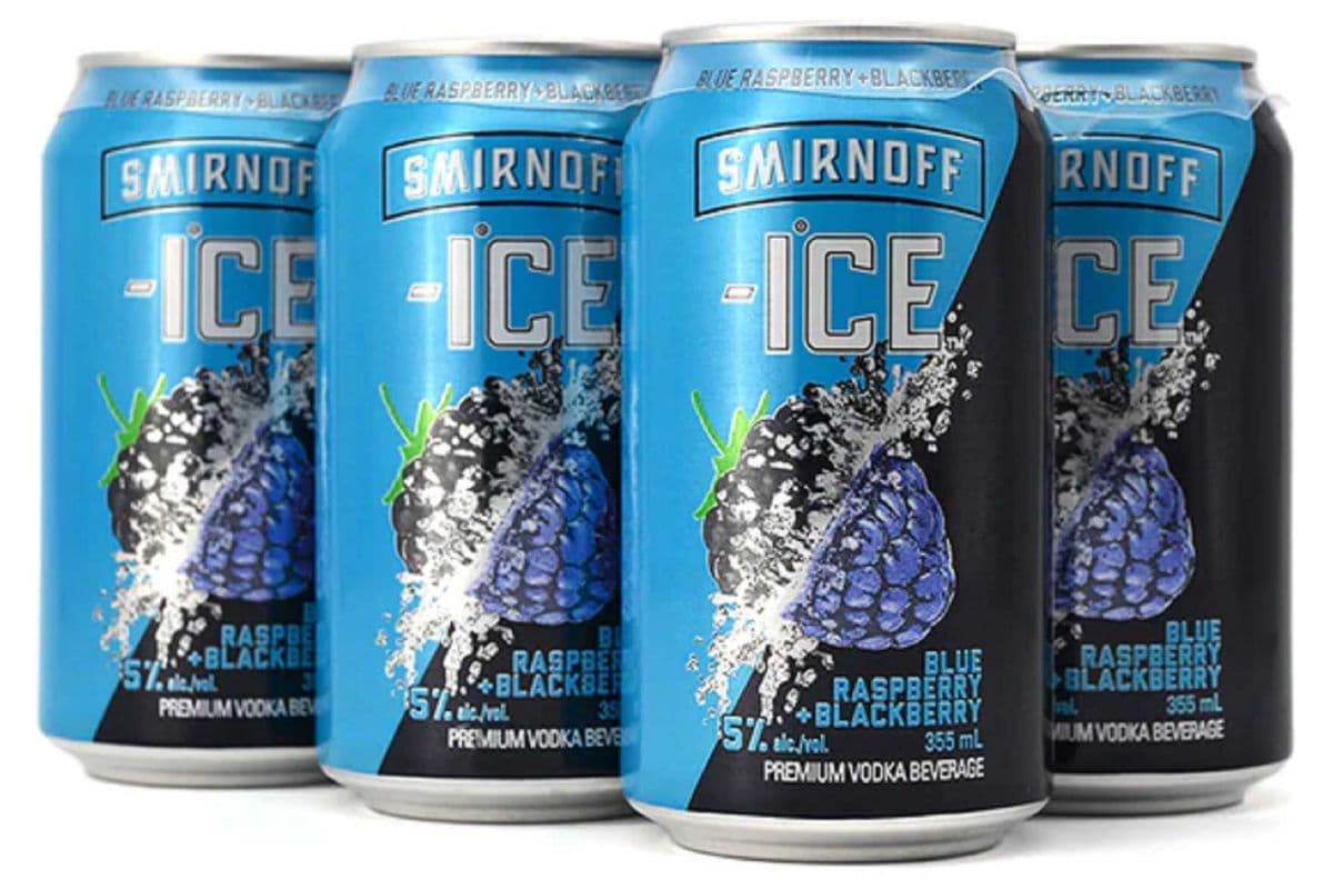 SMIRNOFF ICE BLUE RASPBERRY & BLACKBERRY (6 PACK) (6 x 355ML CAN)