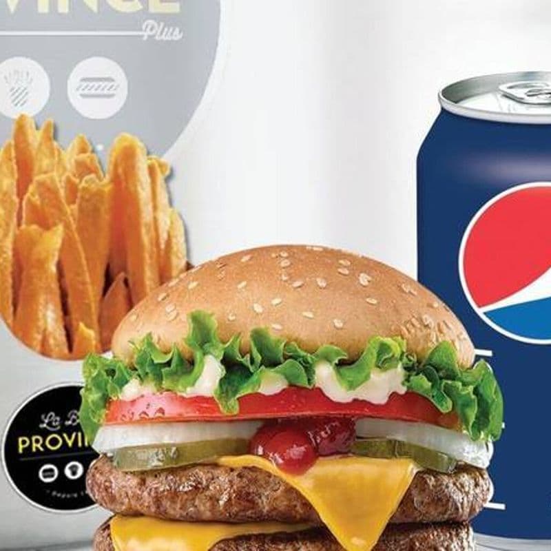 Trio cheeseburger double