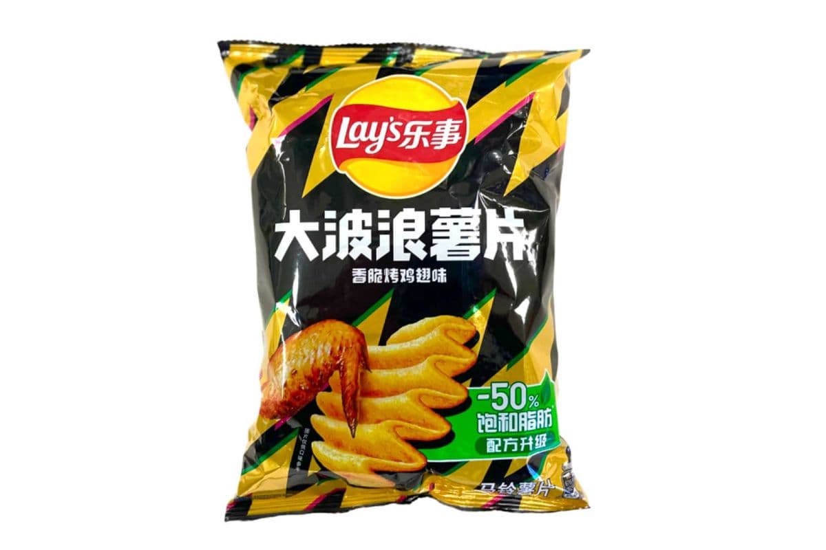 Lay's Big Wave Chips Chicken Flavour(-50% Fat)70g 乐事薯片-烤鸡翅味