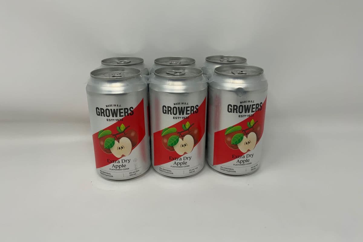GROWERS CIDER -XTRA DRY APPLE (6 x 355ml)
