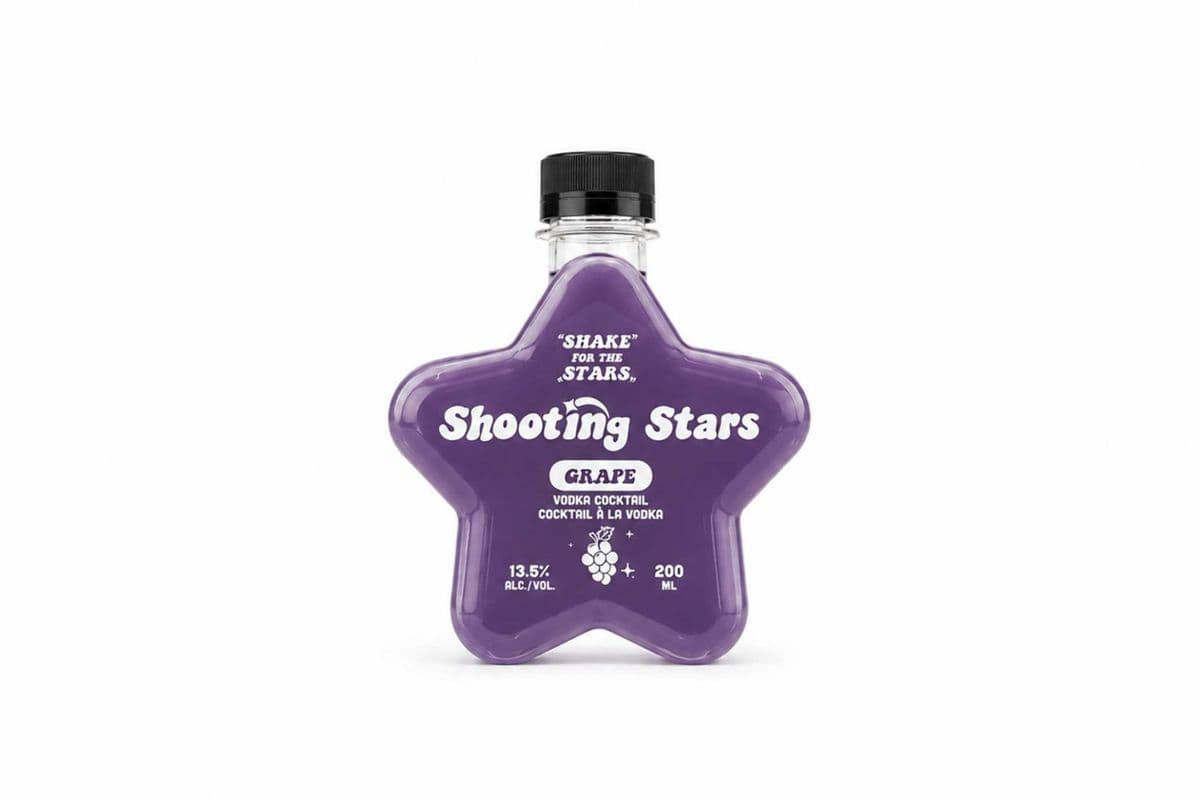 SHOOTING STARS GRAPE VODKA COCKTAIL (1 x 200ml)