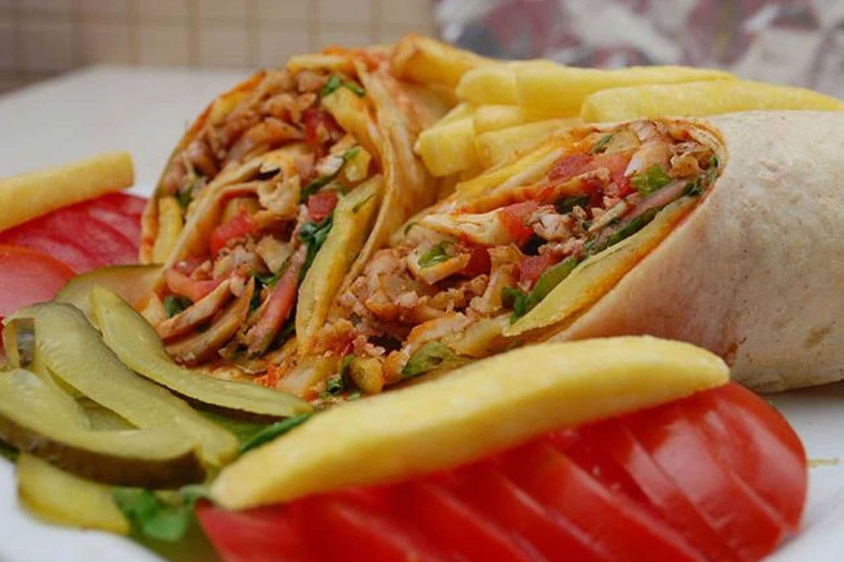 Istanbul Style Chicken Doner Wrap
