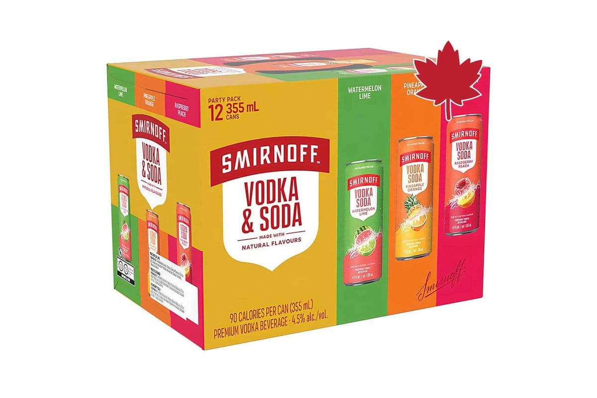 Smirnoff Vodka & Soda (12 x 355 ml)