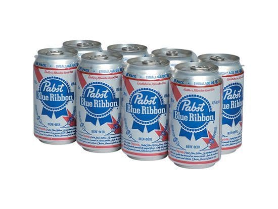 Pabst Blue Ribbon 8can, 355mL domestic (4.9% ABV)