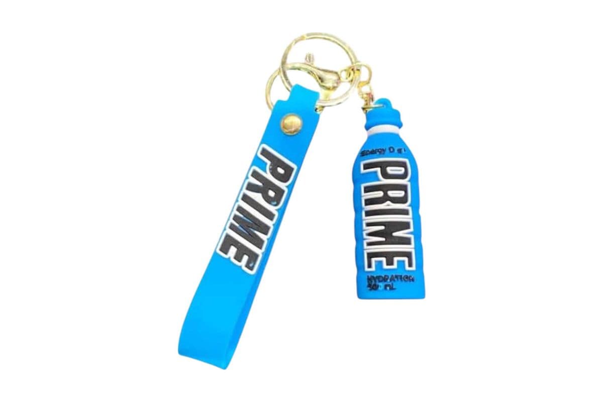 Prime Hydration Blue Keychain