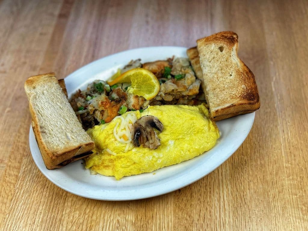Mushroom and Cheese Omelette