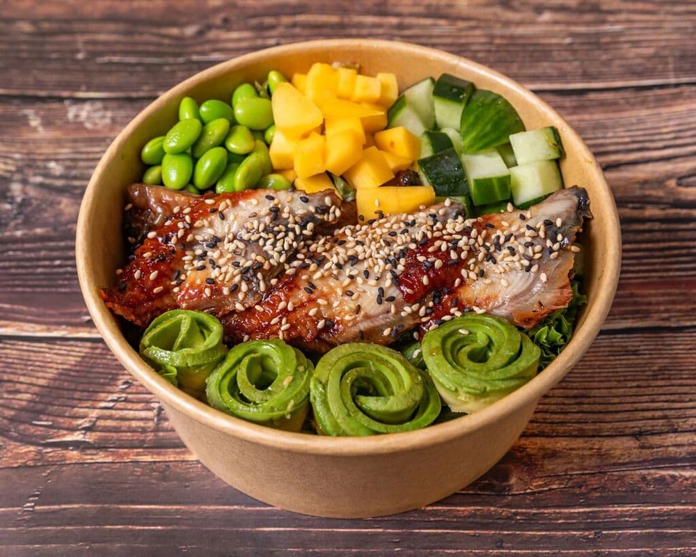 Poké anguille grillé / Grille eel poke