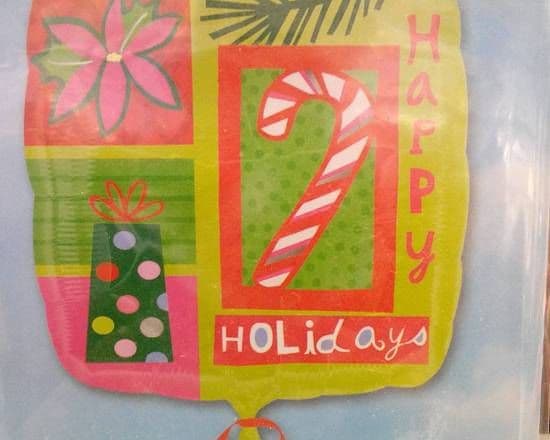18" Square Foil Balloon - Holidays