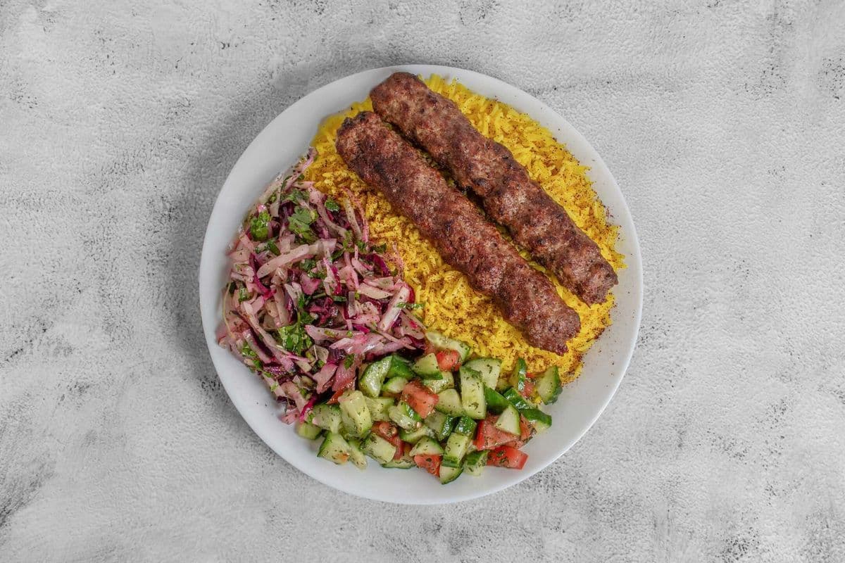 Shish Kabobs with Rice Platter