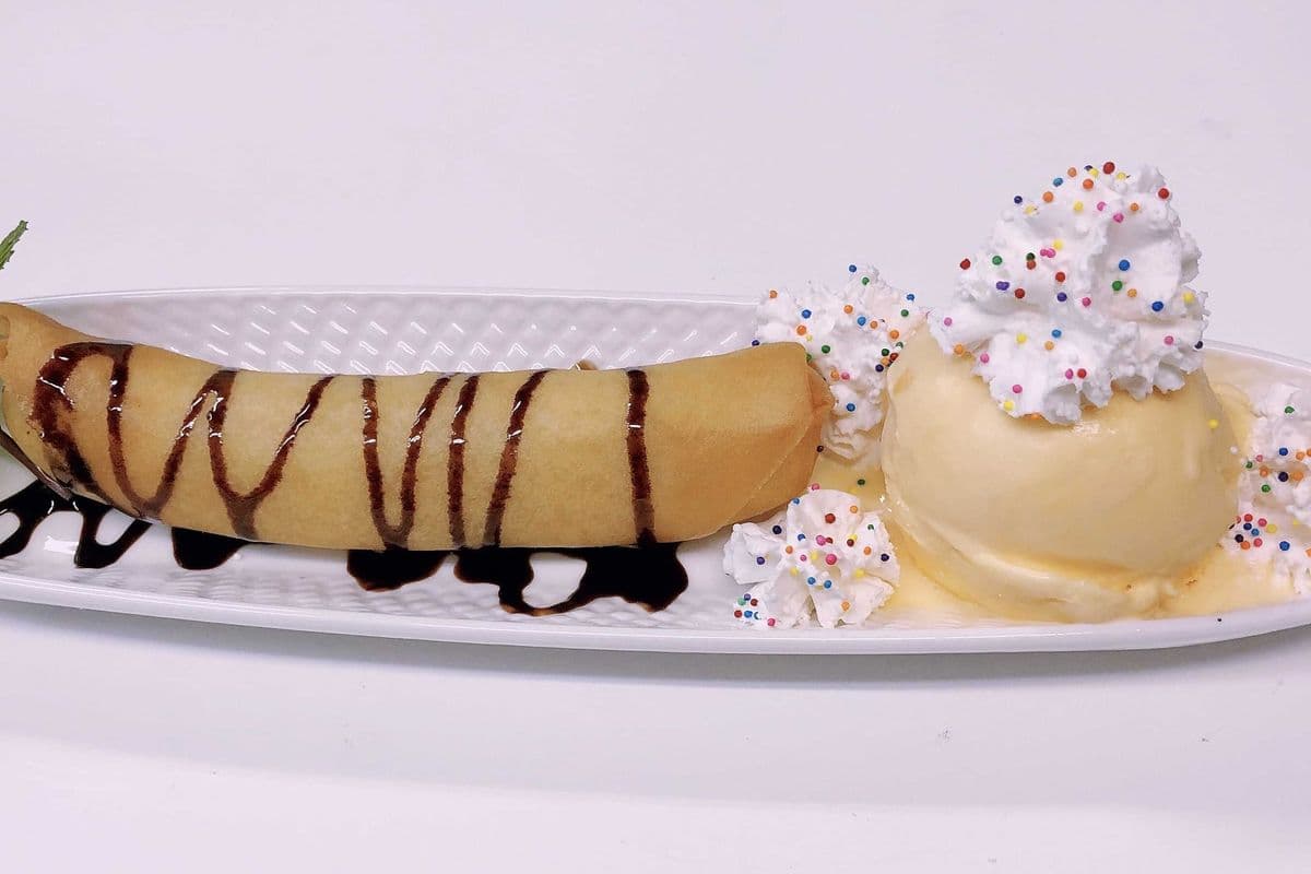Deep-Fried Banana with Ice Cream