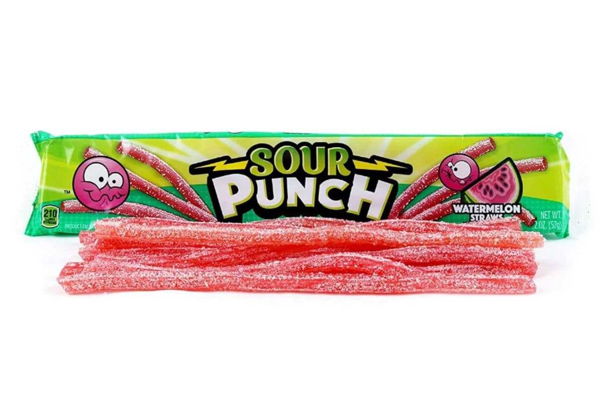 Sour Punch - Watermelon Straws 57g
