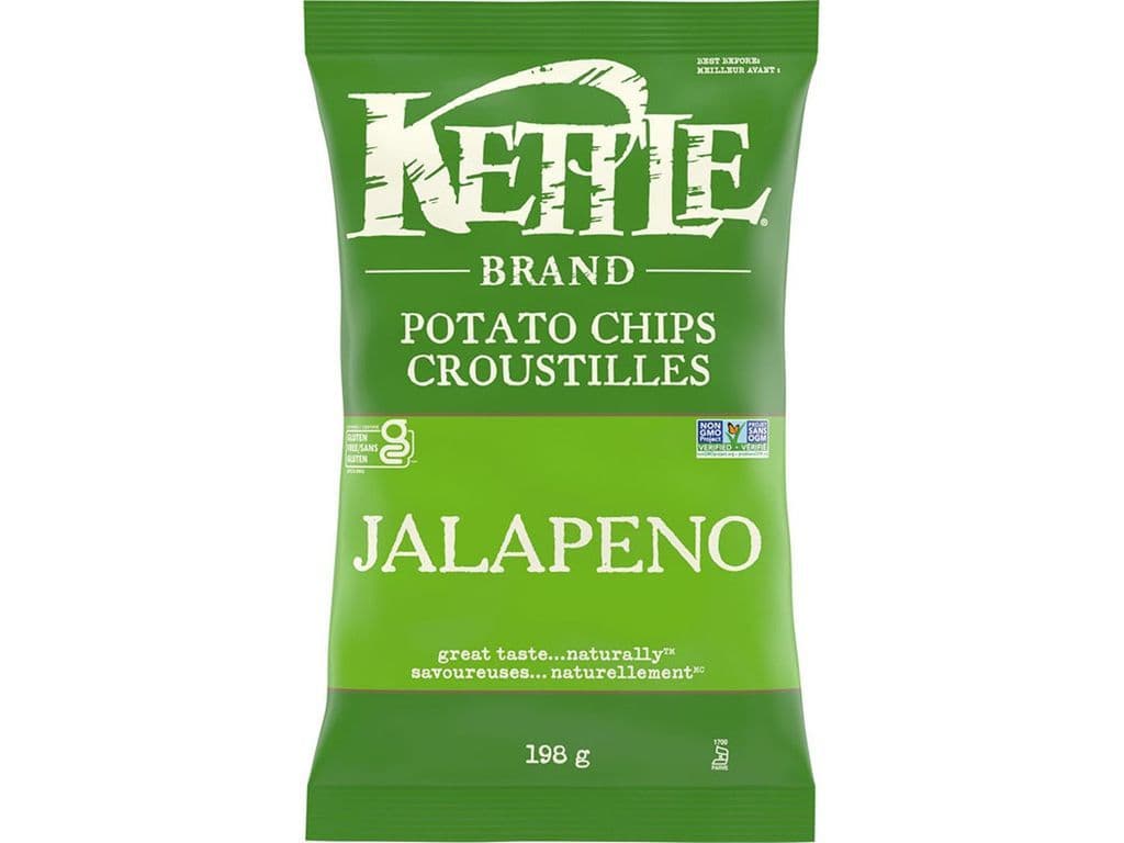 Kettle Brand Jalapeno Potato Chips 198g Spicy Pepper Snack