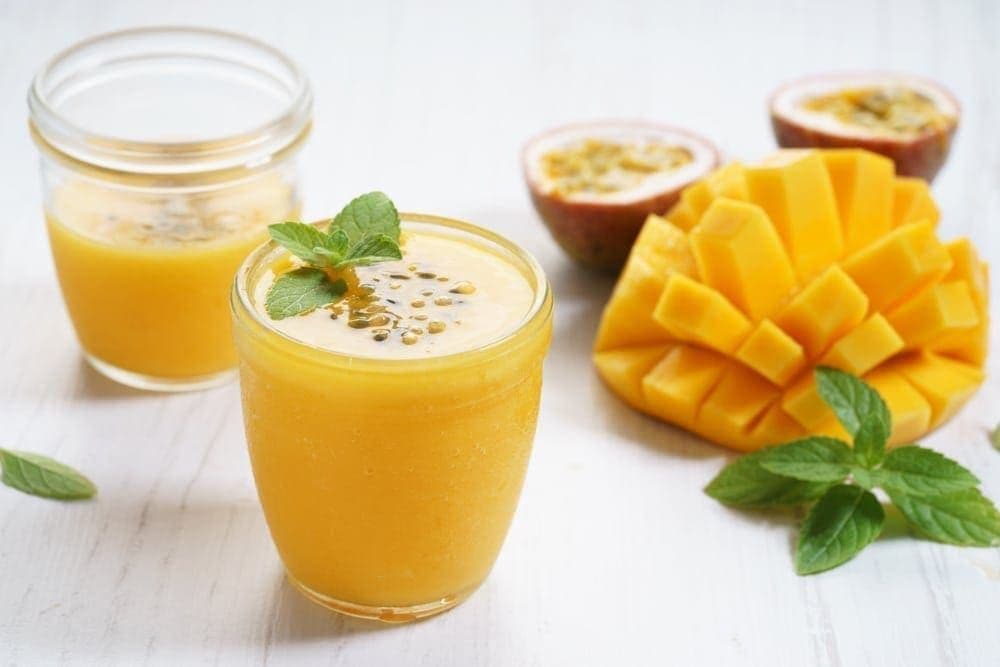 Mango Passionfruit Yogurt Smoothies 