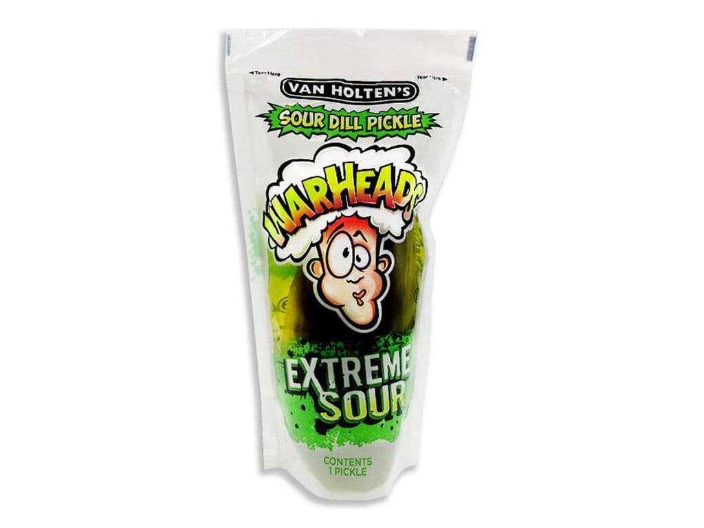 Van Holten Warheads Extreme Sour Jumbo Pickle Snack