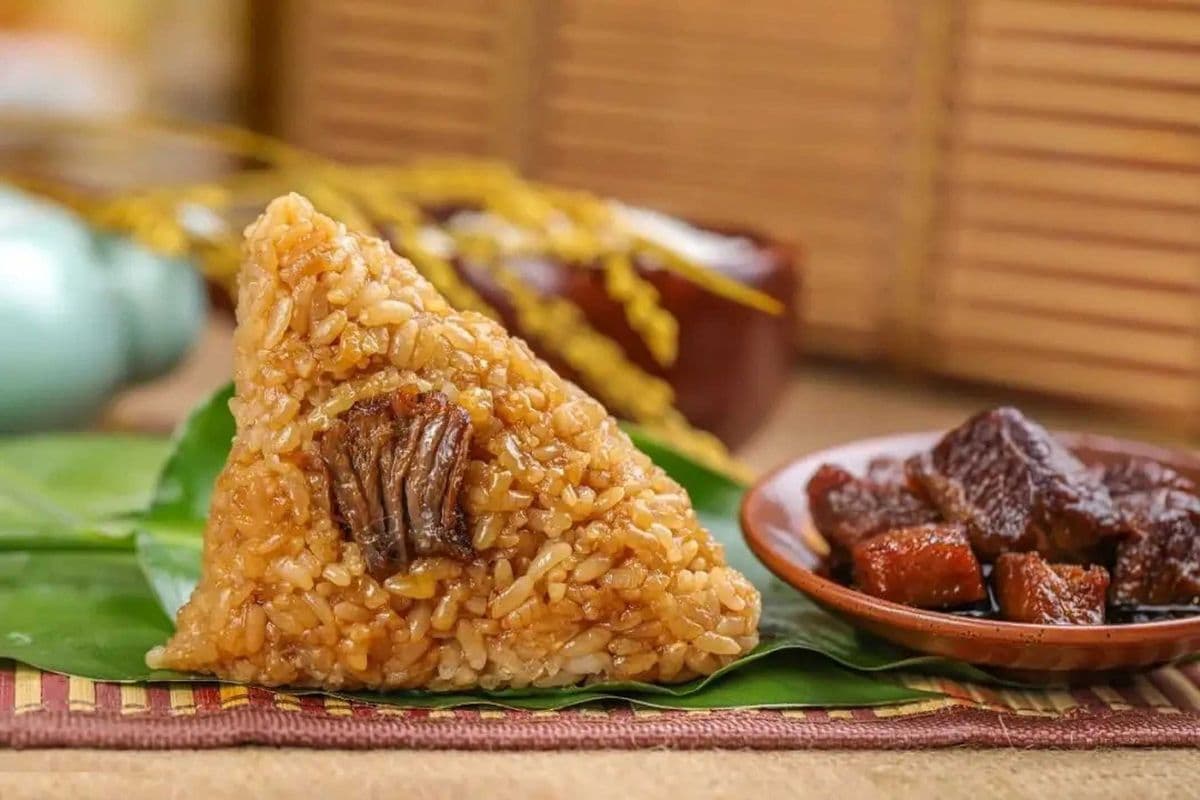 [GLUTEN FREE]Frozen traditional pork rice dumplings(Zongzi) (200g)